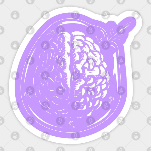 Brainy Sticker by BurchCreativeDesign